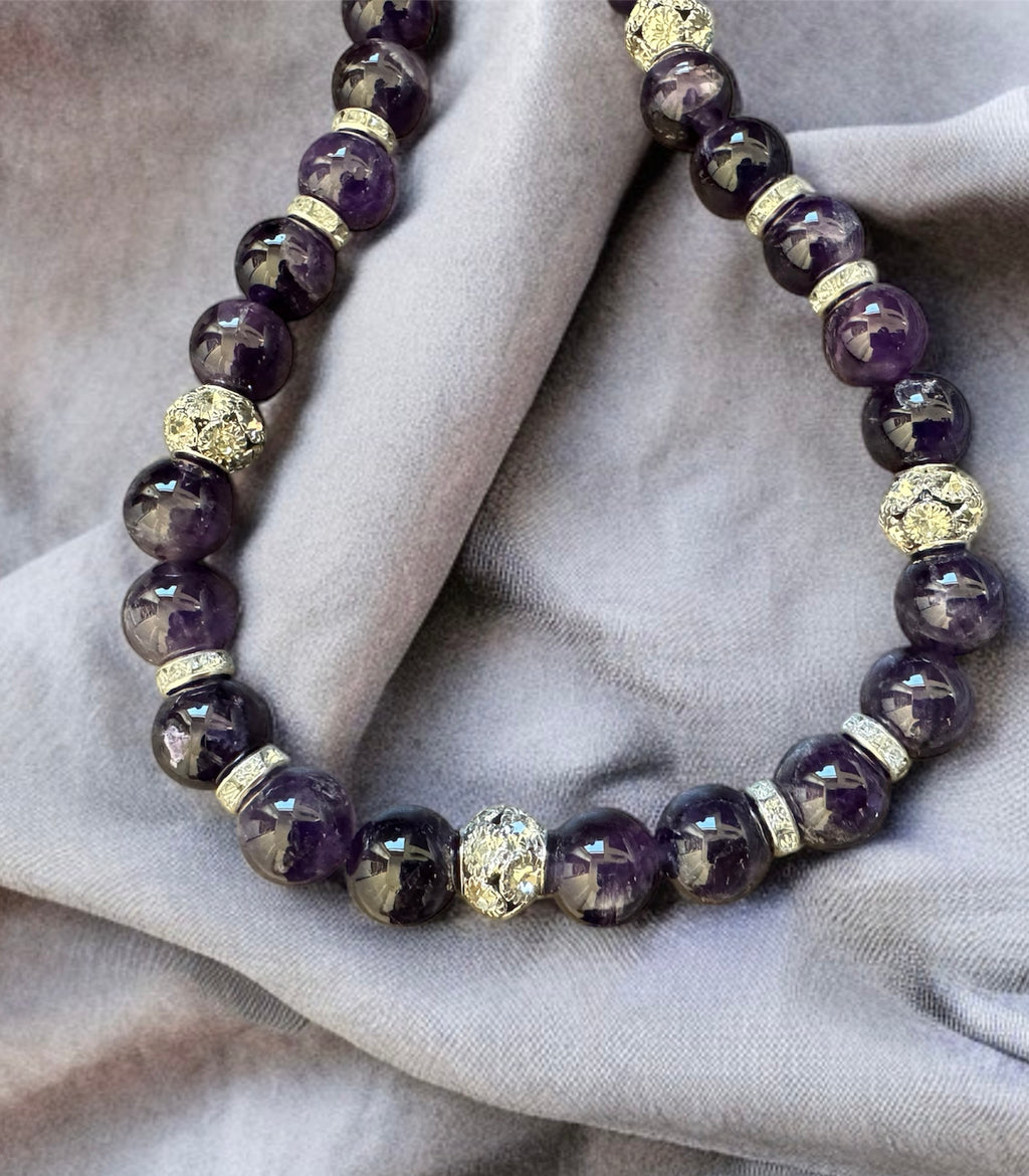 Amethyst Necklace 10mm