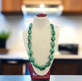 Malachite Tumble Necklace with Bead Accents