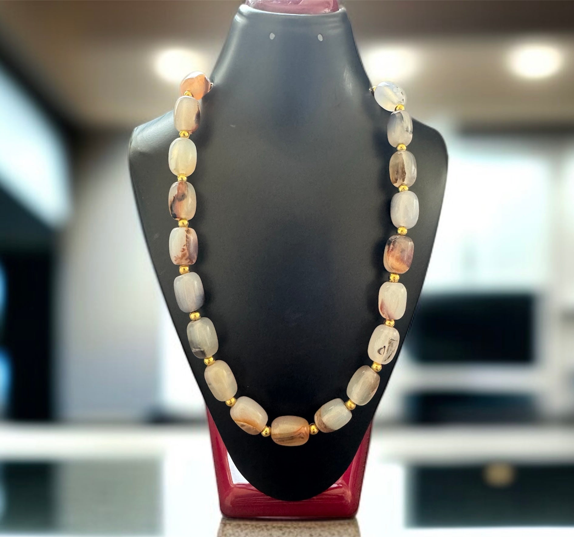White Agate Necklace