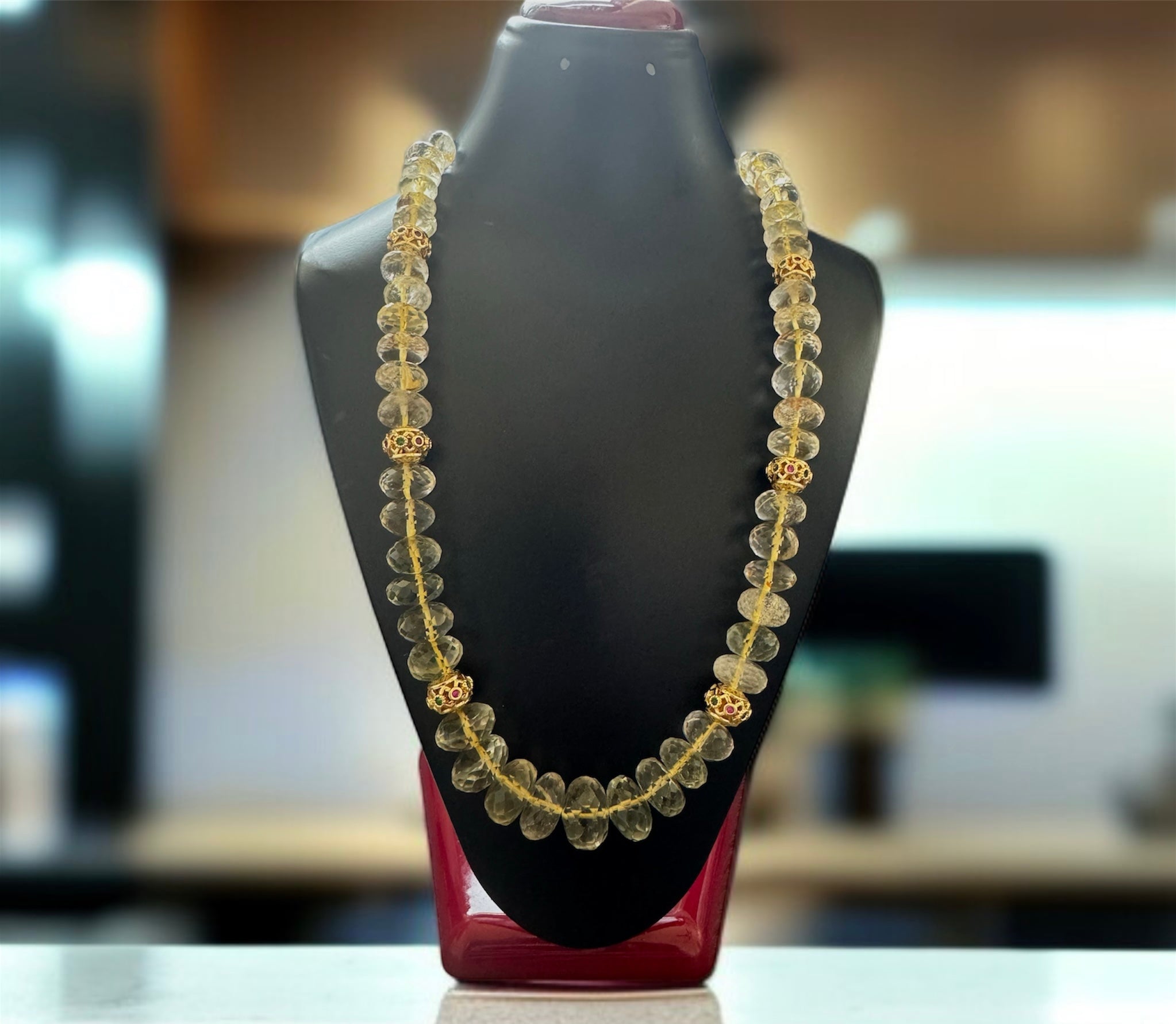 Citrine Faceted Necklace