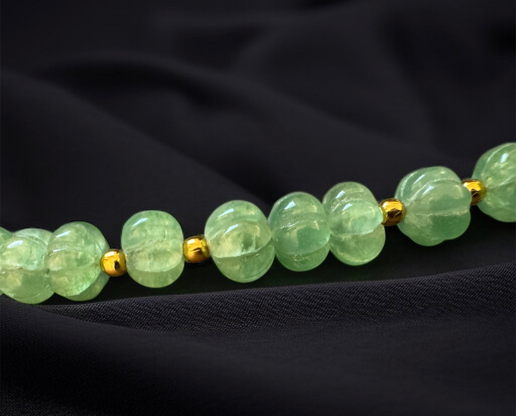 Green Strawberry Melon Cut Necklace