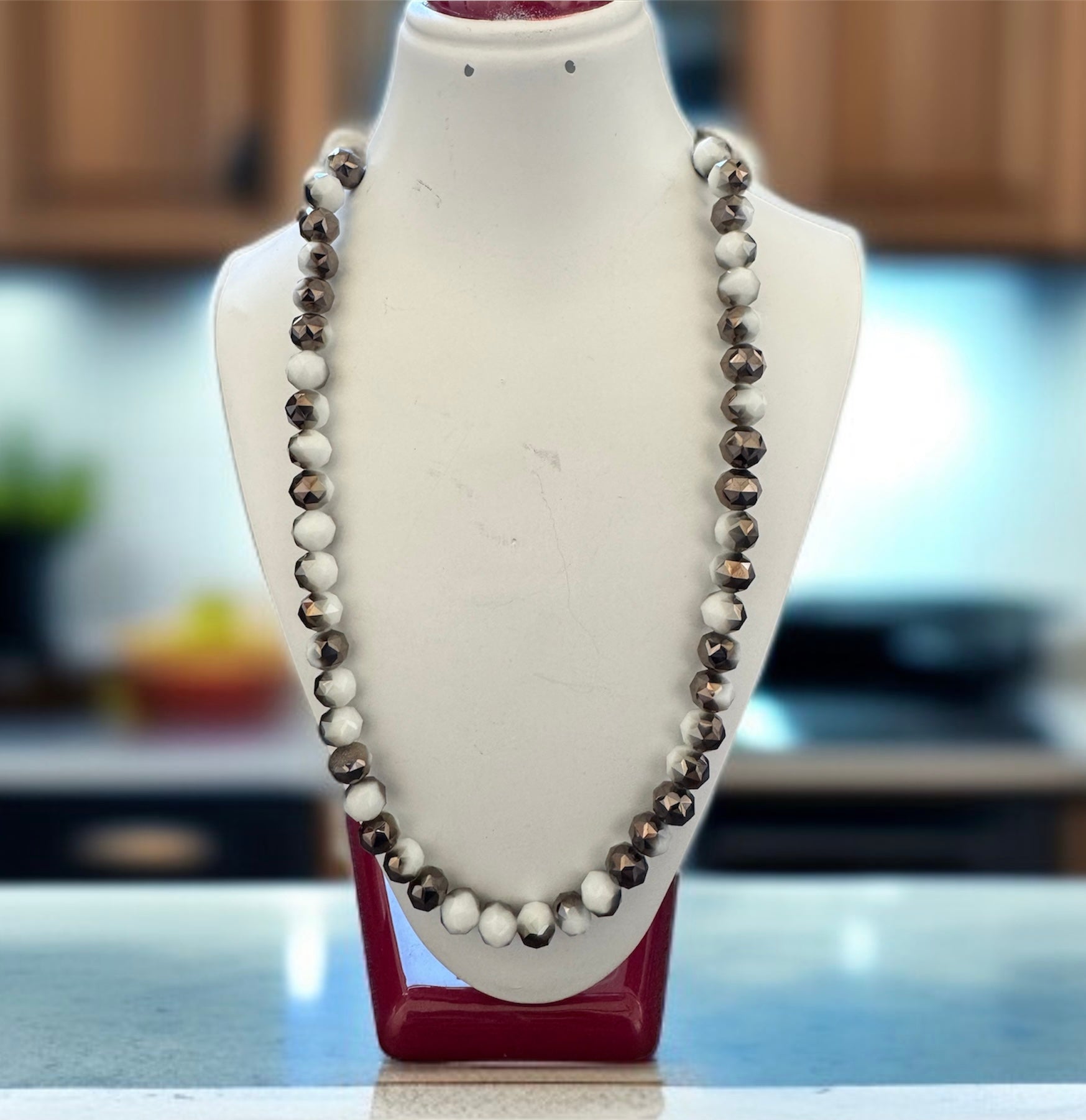 Black & White Bead Necklace
