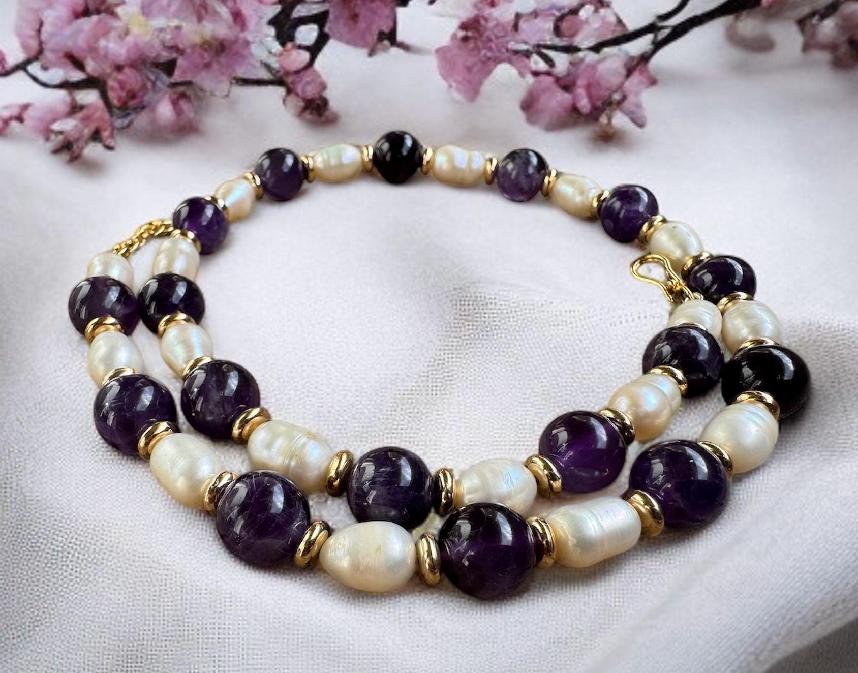 Amethyst & Freshwater Pearl Necklace