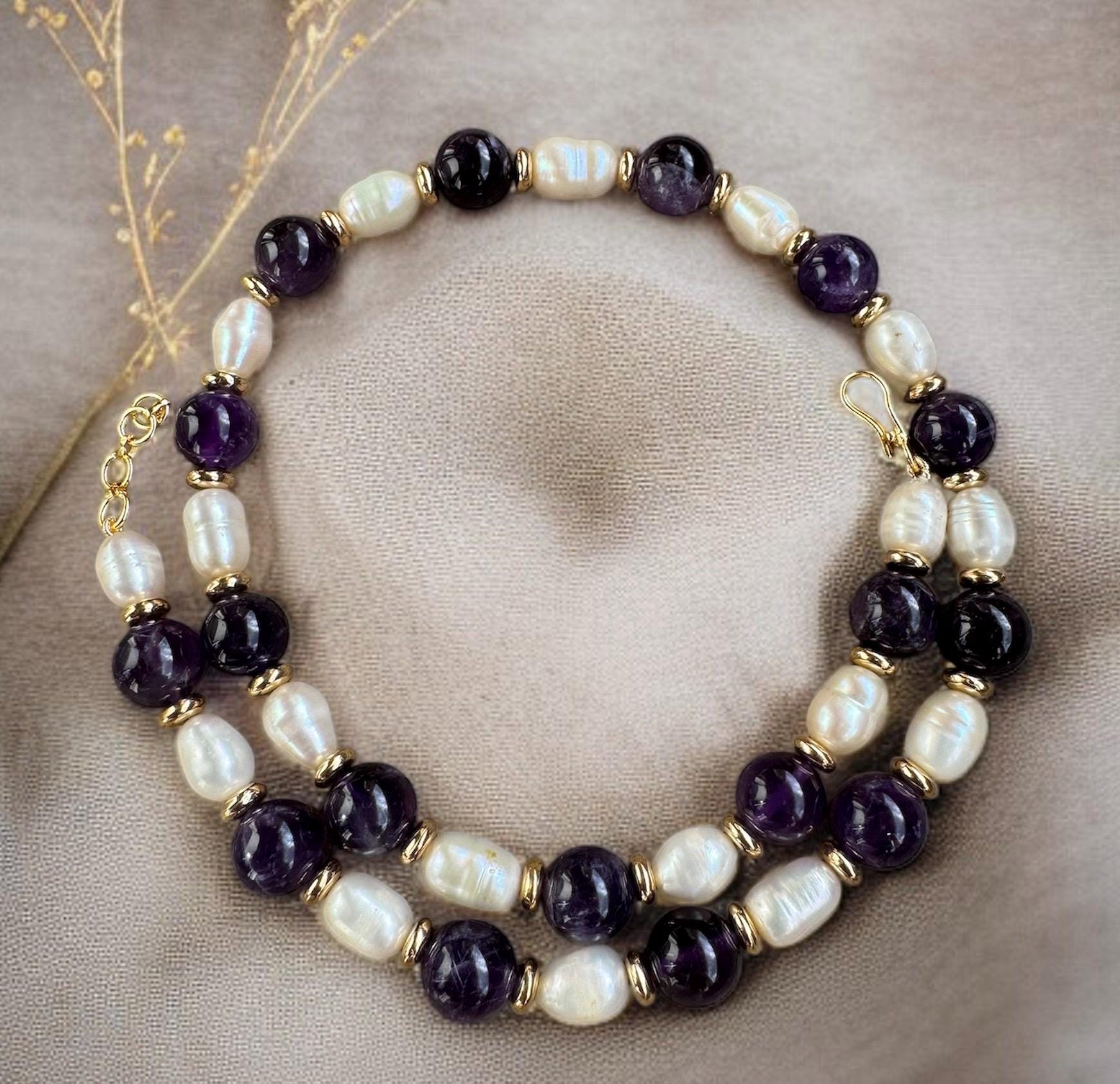 Amethyst & Freshwater Pearl Necklace