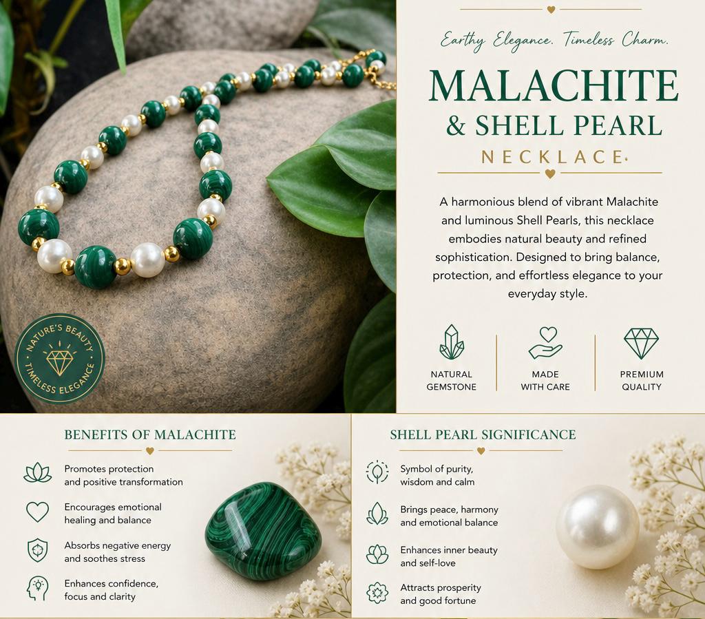 Malachite & Pearl Necklace