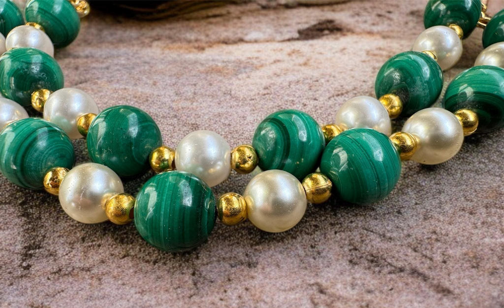 Malachite & Pearl Necklace