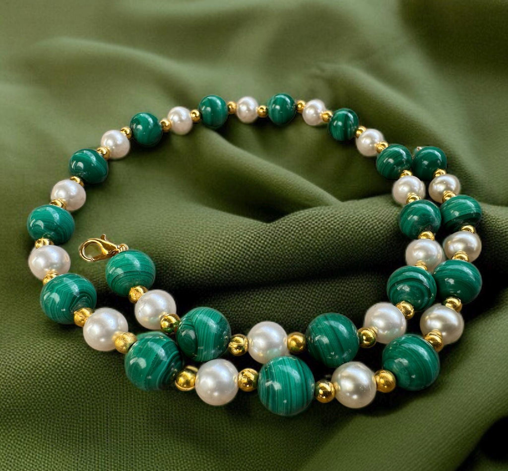Malachite & Pearl Necklace
