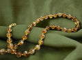 Citrine Necklace with Gold Floral Spacers