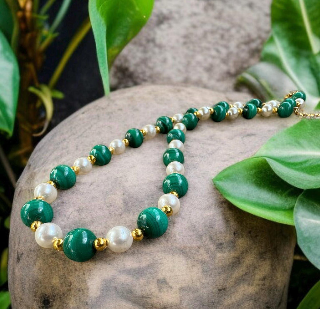 Malachite & Pearl Necklace