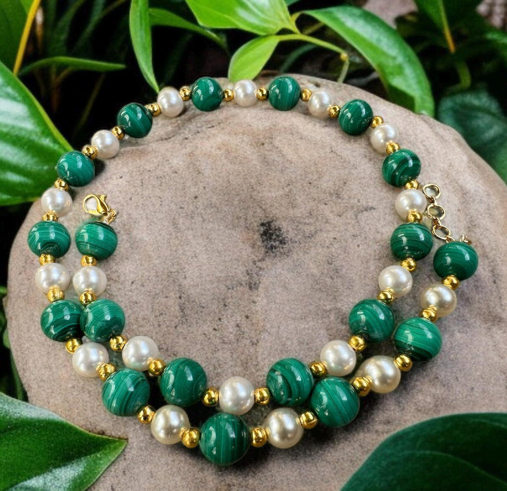 Malachite & Pearl Necklace