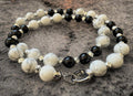 Howlite & Black Shell Pearl Necklace 10mm