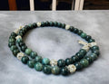 Green Moss Agate Necklace 8mm