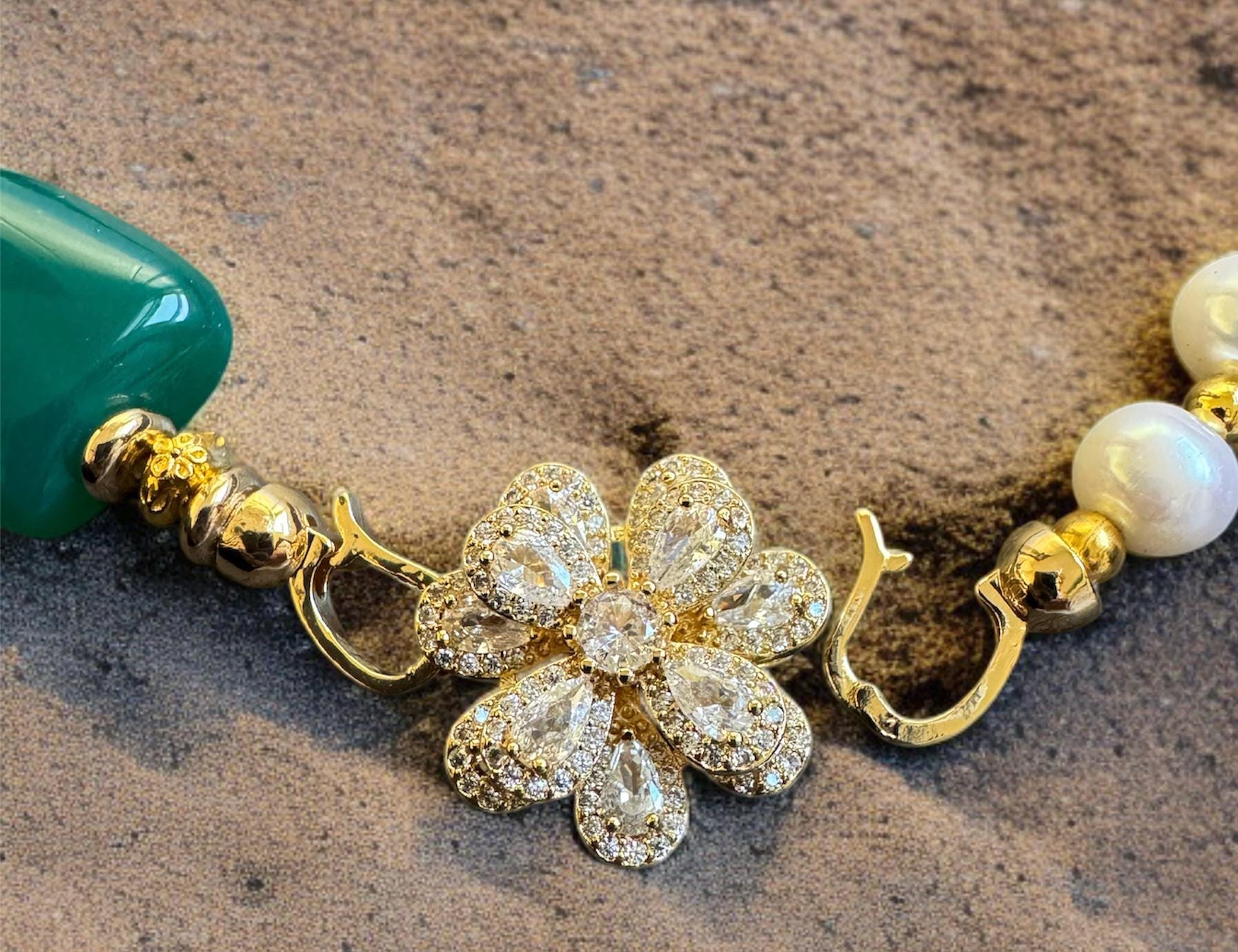 2-in-1 Green Onyx & Freshwater Pearl Necklace