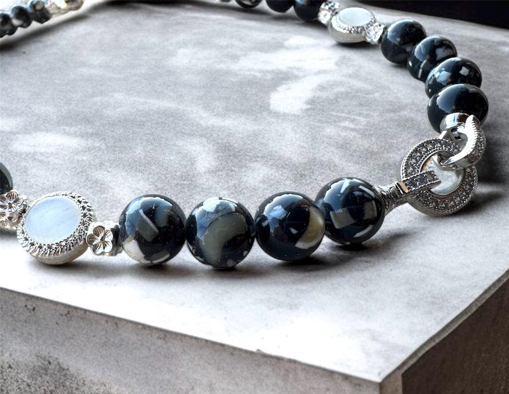 Black Agate Statement Necklace