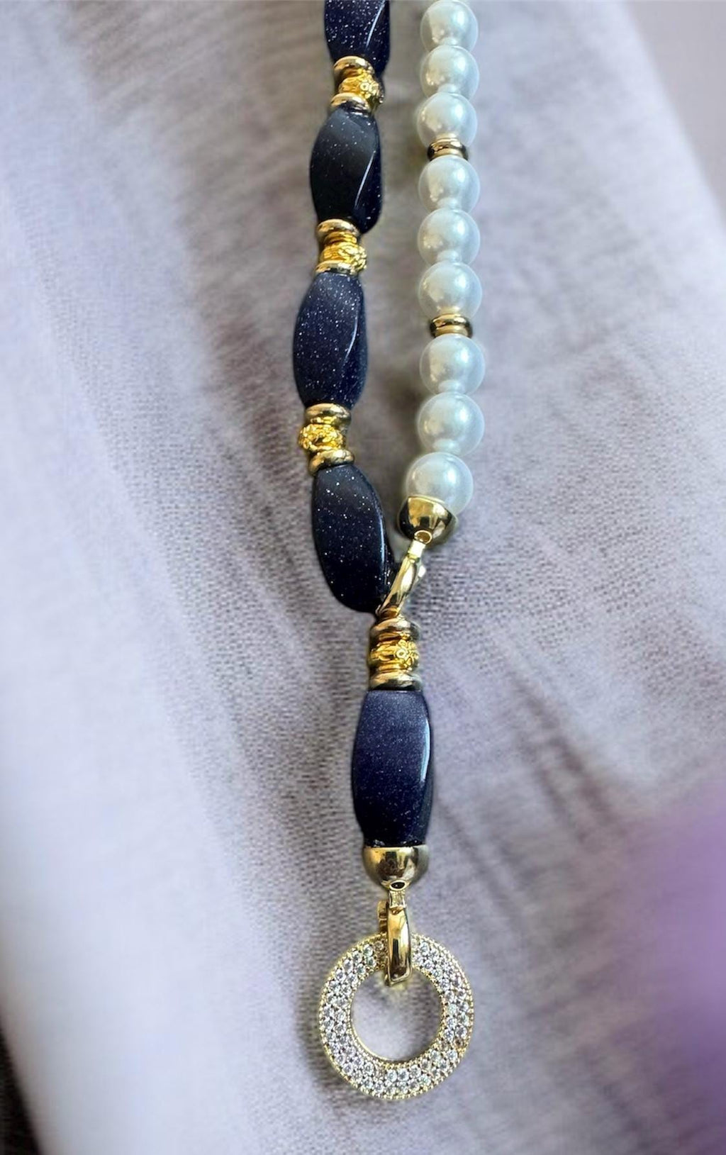 Two Way Pearl & Sandstone Necklace