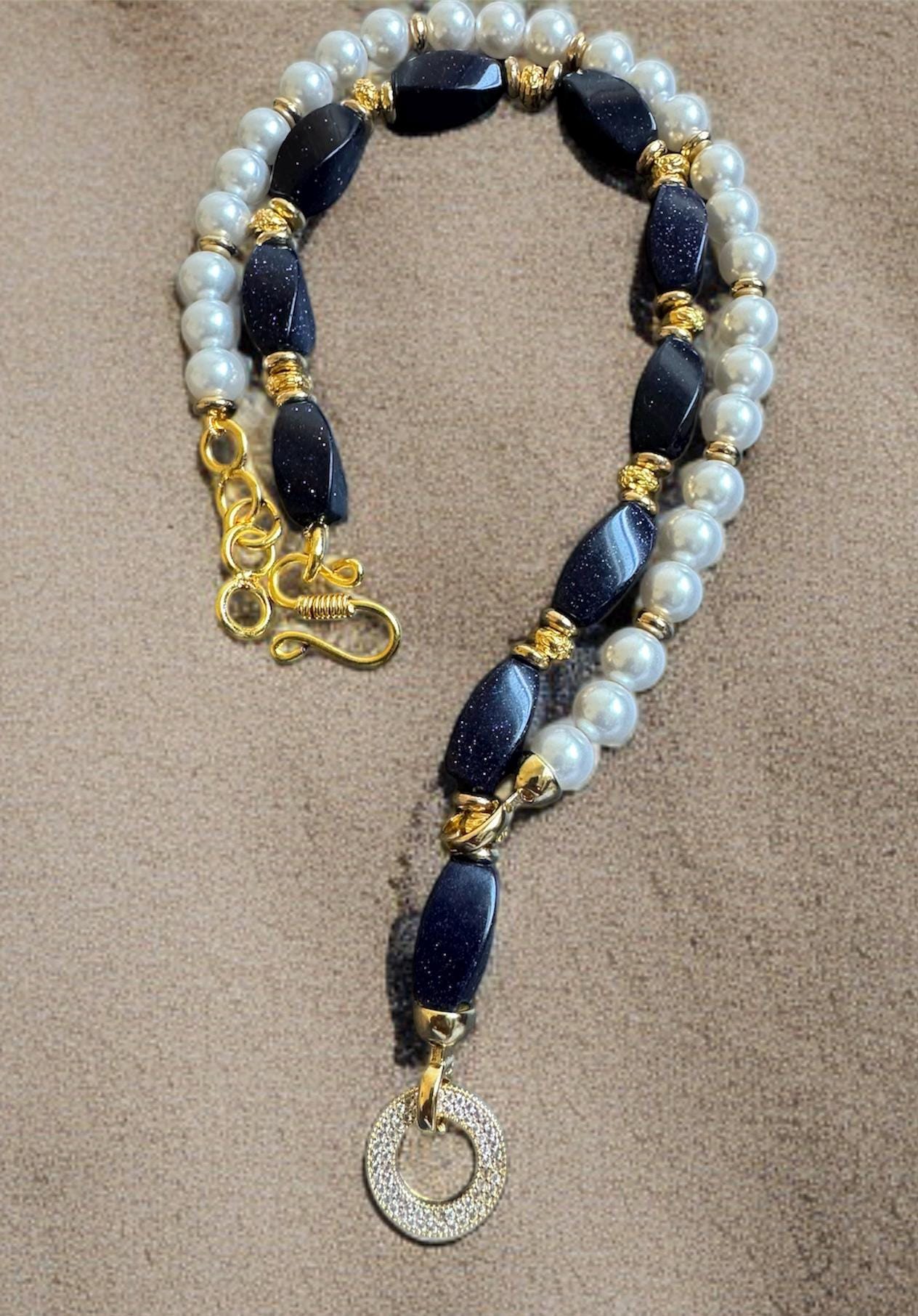 Two Way Pearl & Sandstone Necklace
