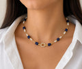 Lapis Lazuli & Freshwater Pearl Statement Necklace