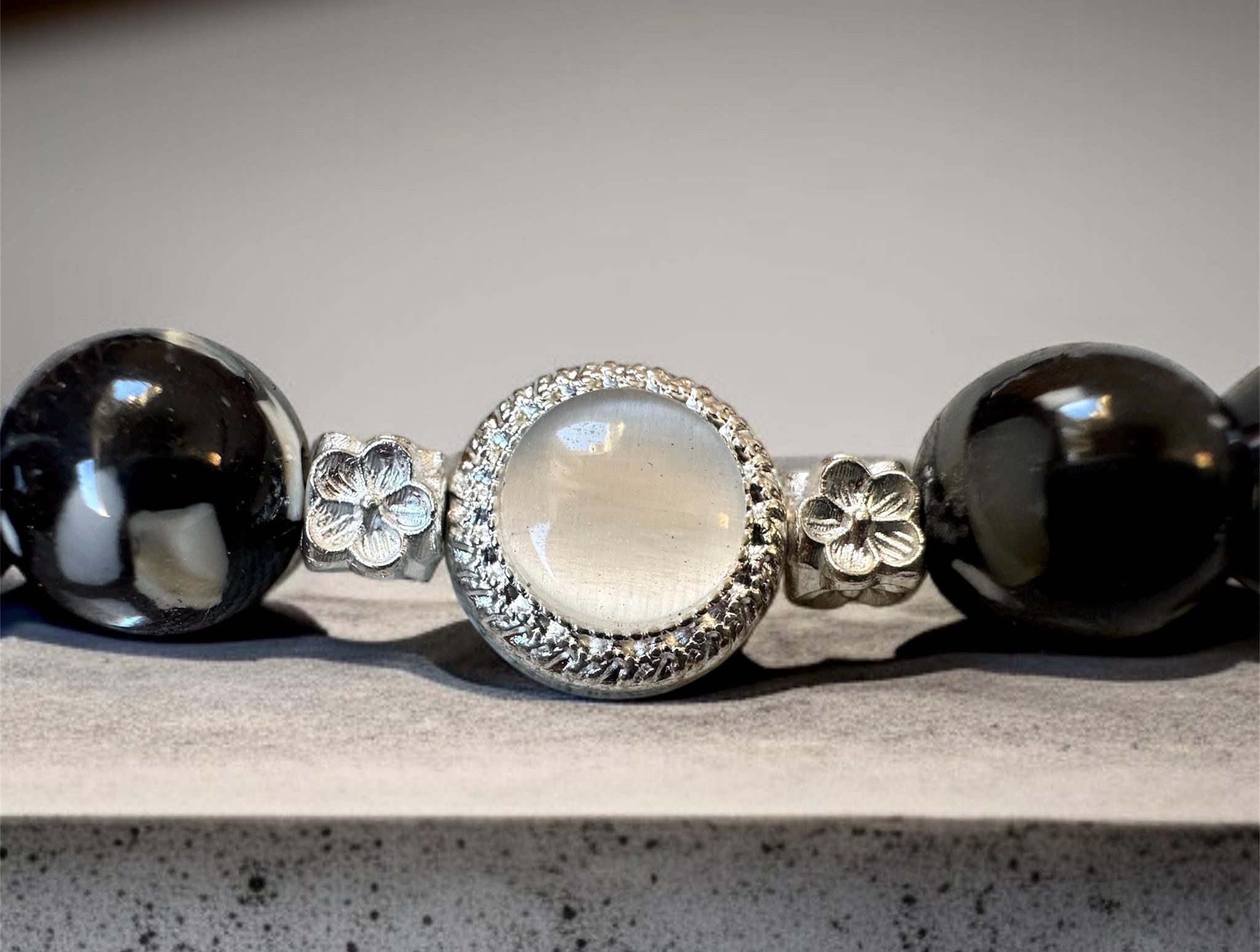 Black Agate Statement Necklace