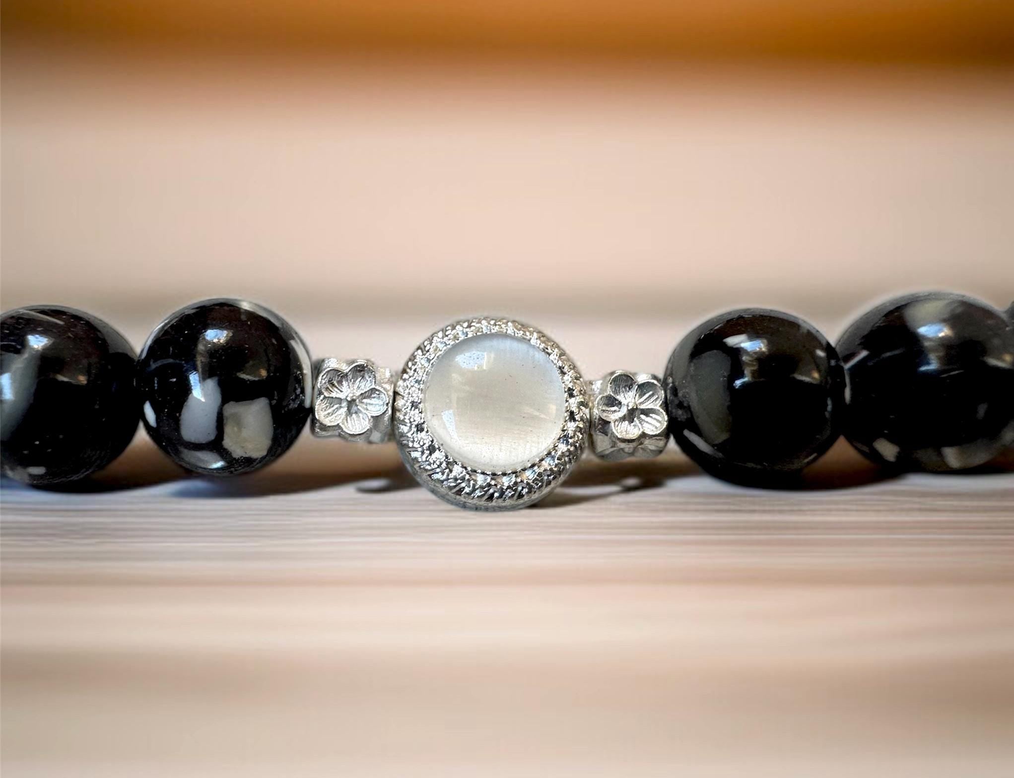 Black Agate Statement Necklace
