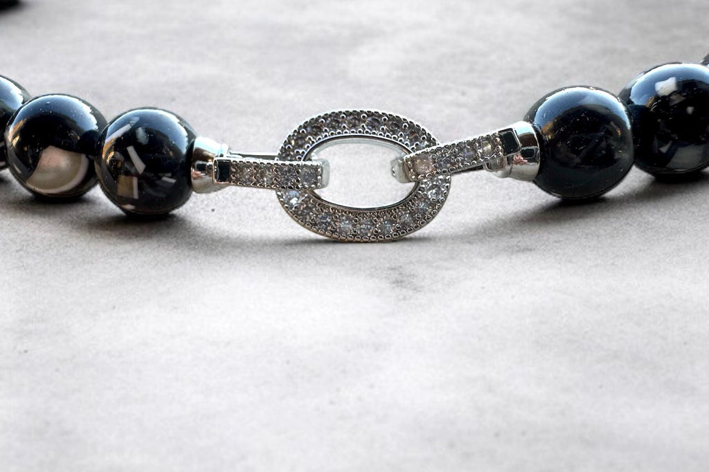 Black Agate Statement Necklace