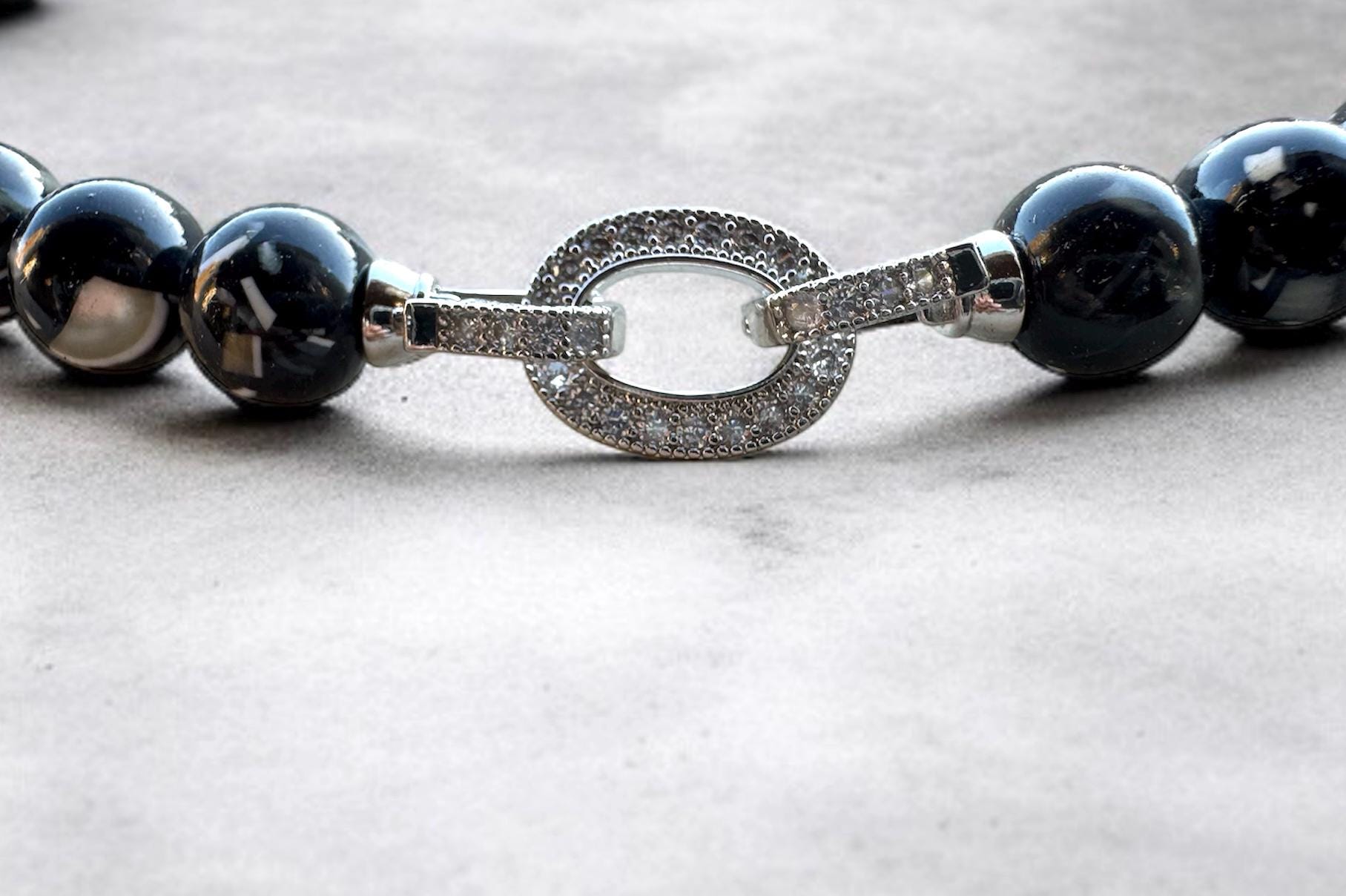 Black Agate Statement Necklace