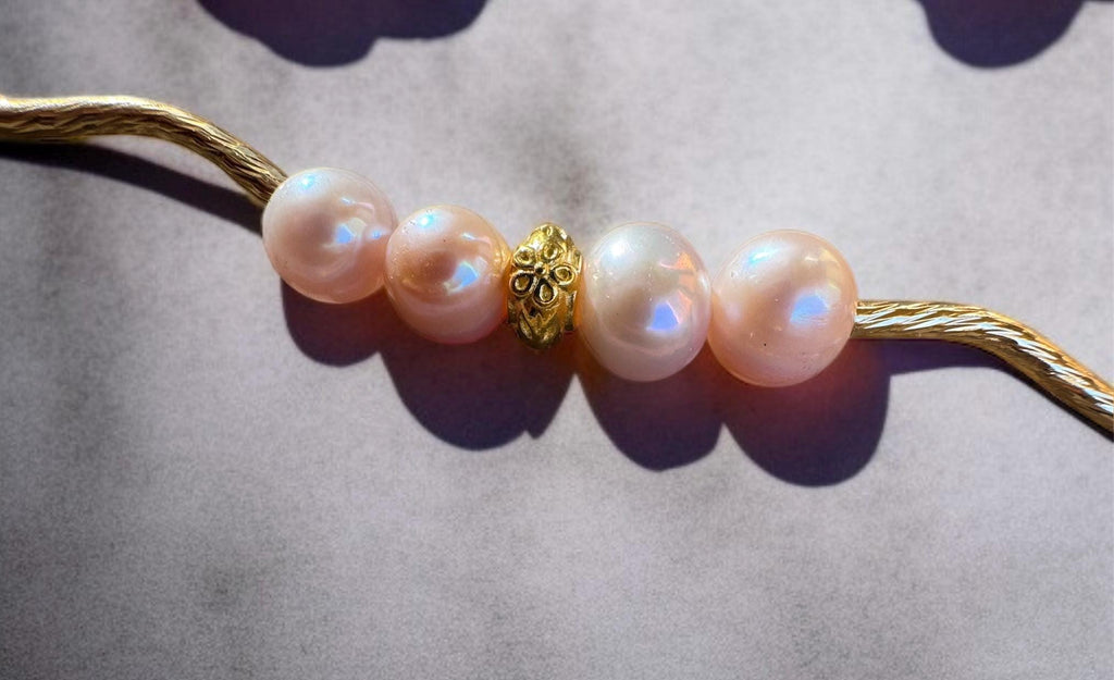 Peach Freshwater Pearl Necklace