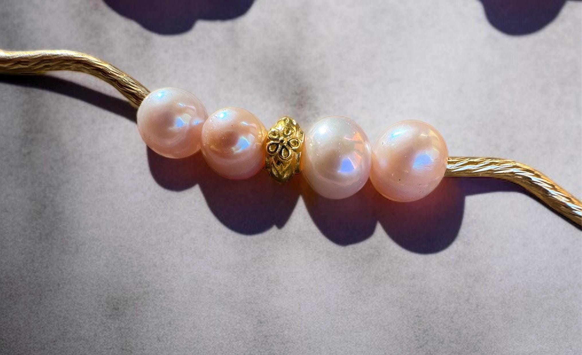 Peach Freshwater Pearl Necklace