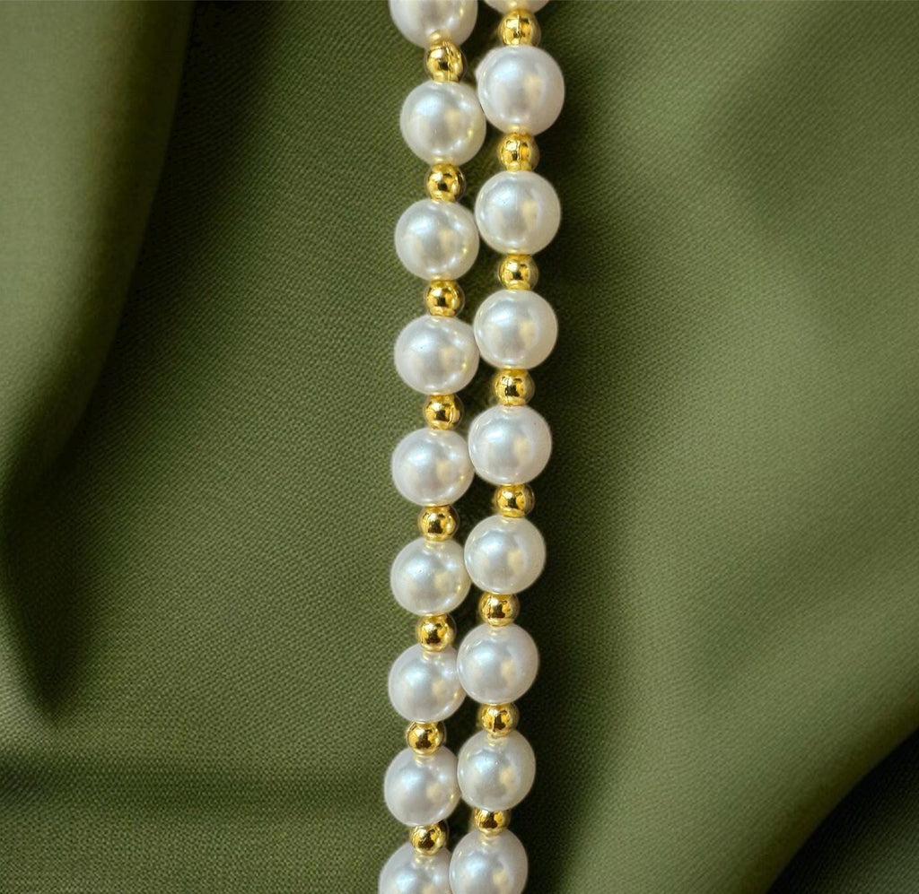 Shell Pearl & Pink Agate Convertible Necklace
