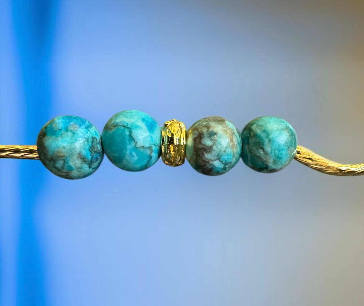 Turquoise Necklace with Cloisonné Egg Pendant