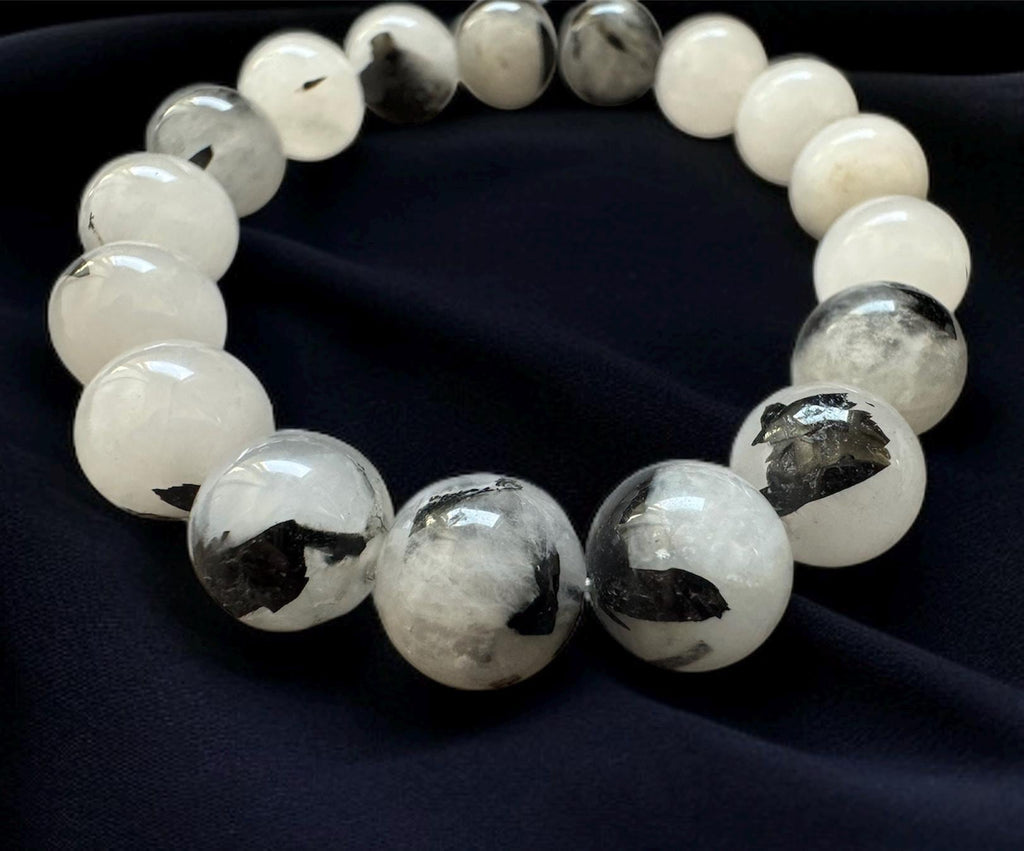 Black Rutile Quartz Stretch Bracelet