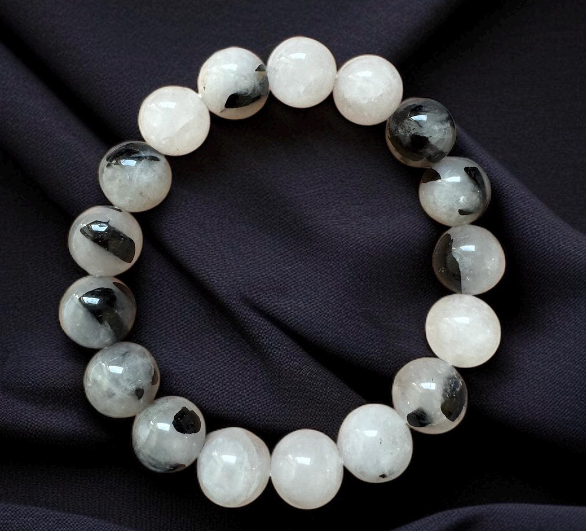 Black Rutile Quartz Stretch Bracelet