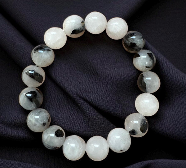 Black Rutile Quartz Stretch Bracelet