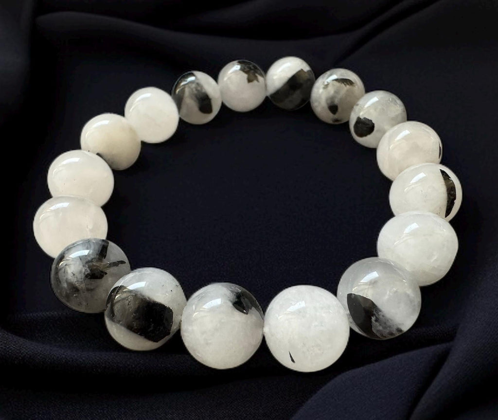 Black Rutile Quartz Stretch Bracelet