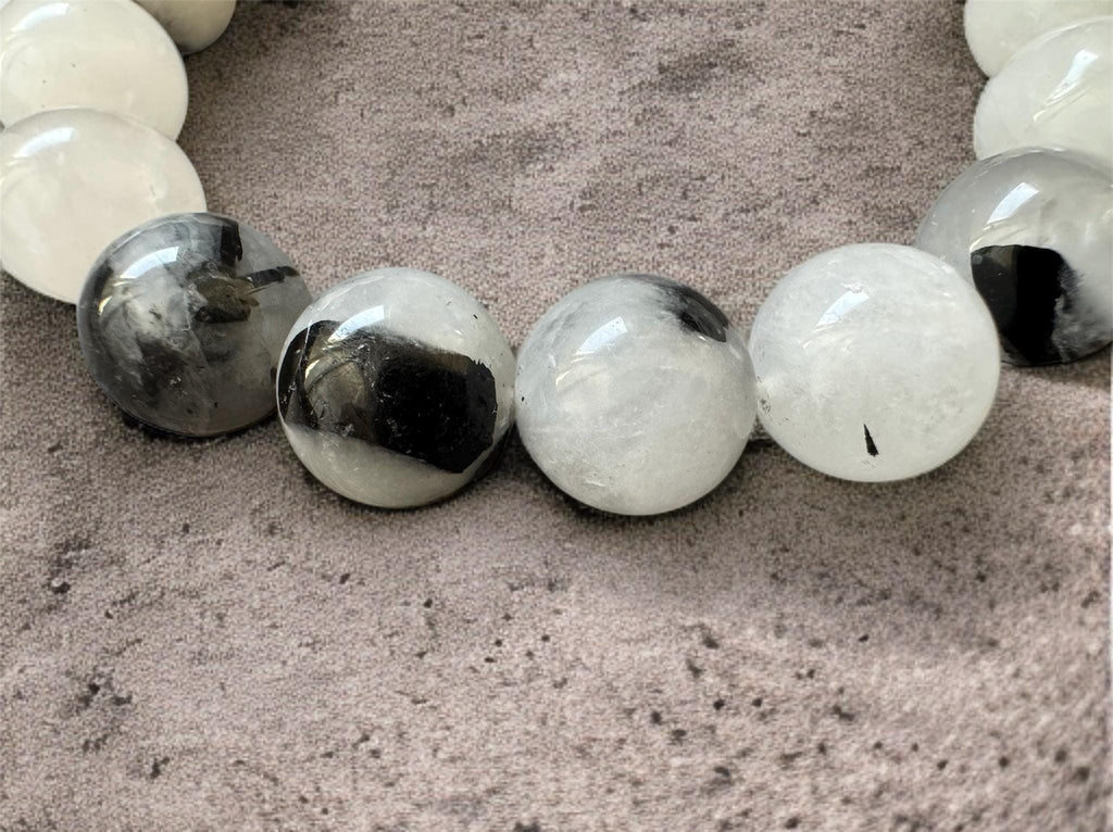 Black Rutile Quartz Stretch Bracelet